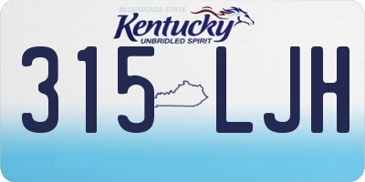 KY license plate 315LJH