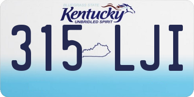 KY license plate 315LJI