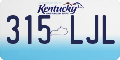 KY license plate 315LJL