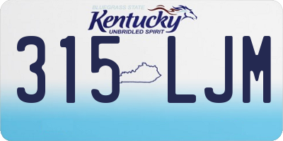 KY license plate 315LJM