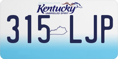 KY license plate 315LJP