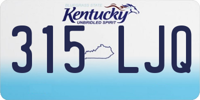 KY license plate 315LJQ