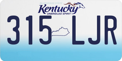 KY license plate 315LJR