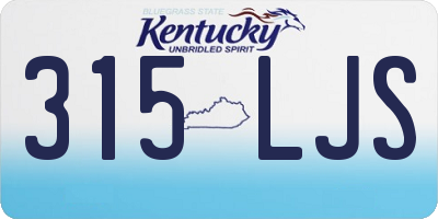 KY license plate 315LJS