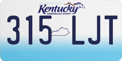 KY license plate 315LJT