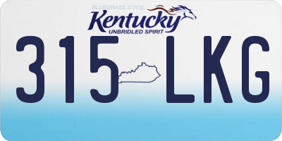 KY license plate 315LKG