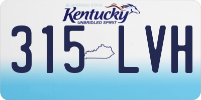 KY license plate 315LVH
