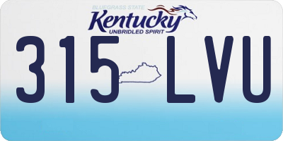 KY license plate 315LVU