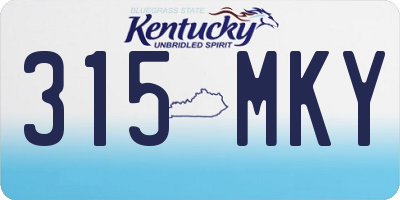 KY license plate 315MKY