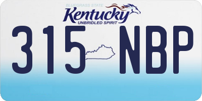 KY license plate 315NBP
