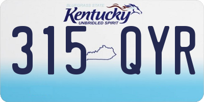 KY license plate 315QYR