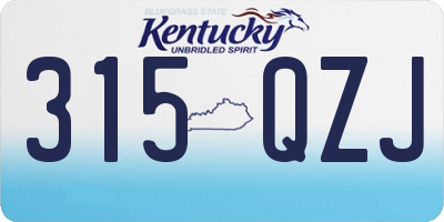 KY license plate 315QZJ