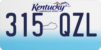 KY license plate 315QZL
