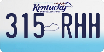 KY license plate 315RHH