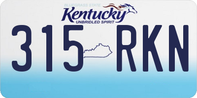 KY license plate 315RKN