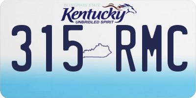 KY license plate 315RMC