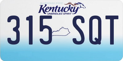 KY license plate 315SQT