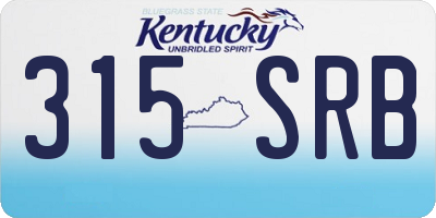 KY license plate 315SRB