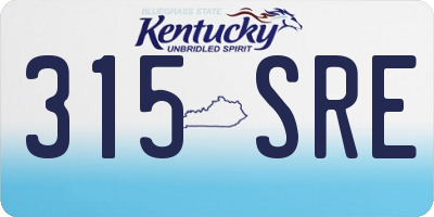 KY license plate 315SRE
