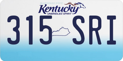KY license plate 315SRI