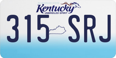 KY license plate 315SRJ