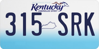 KY license plate 315SRK
