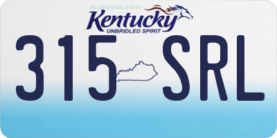 KY license plate 315SRL