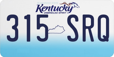 KY license plate 315SRQ