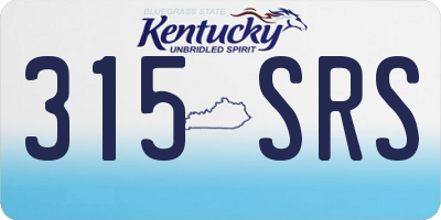 KY license plate 315SRS