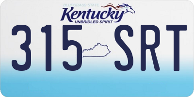 KY license plate 315SRT