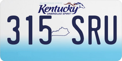 KY license plate 315SRU