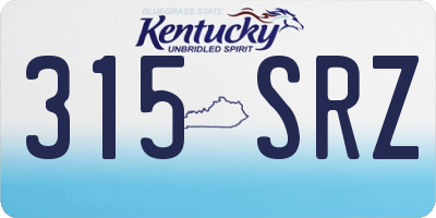 KY license plate 315SRZ