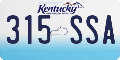 KY license plate 315SSA