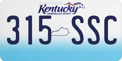 KY license plate 315SSC