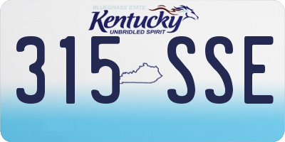 KY license plate 315SSE
