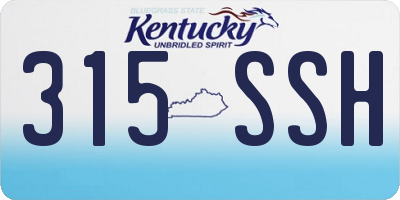 KY license plate 315SSH