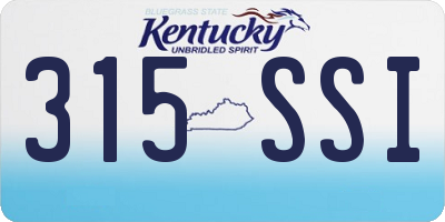 KY license plate 315SSI