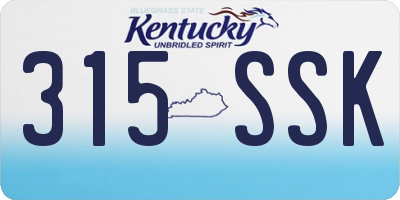 KY license plate 315SSK