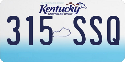KY license plate 315SSQ