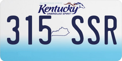 KY license plate 315SSR