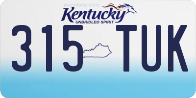 KY license plate 315TUK