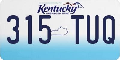 KY license plate 315TUQ