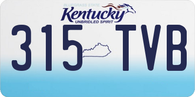 KY license plate 315TVB