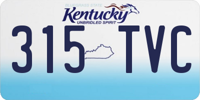 KY license plate 315TVC