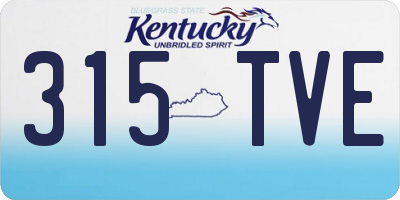 KY license plate 315TVE