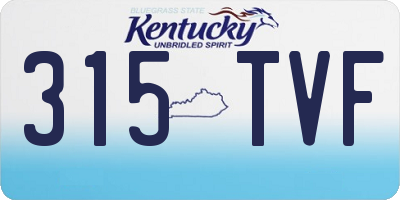 KY license plate 315TVF