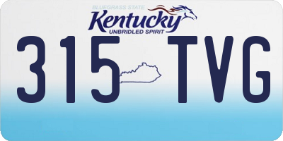 KY license plate 315TVG