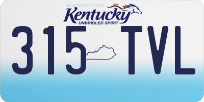 KY license plate 315TVL