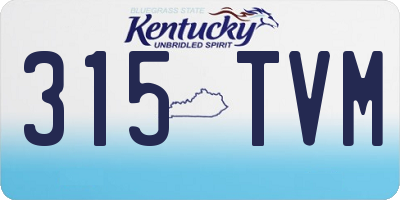 KY license plate 315TVM