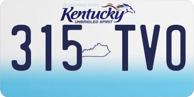 KY license plate 315TVO